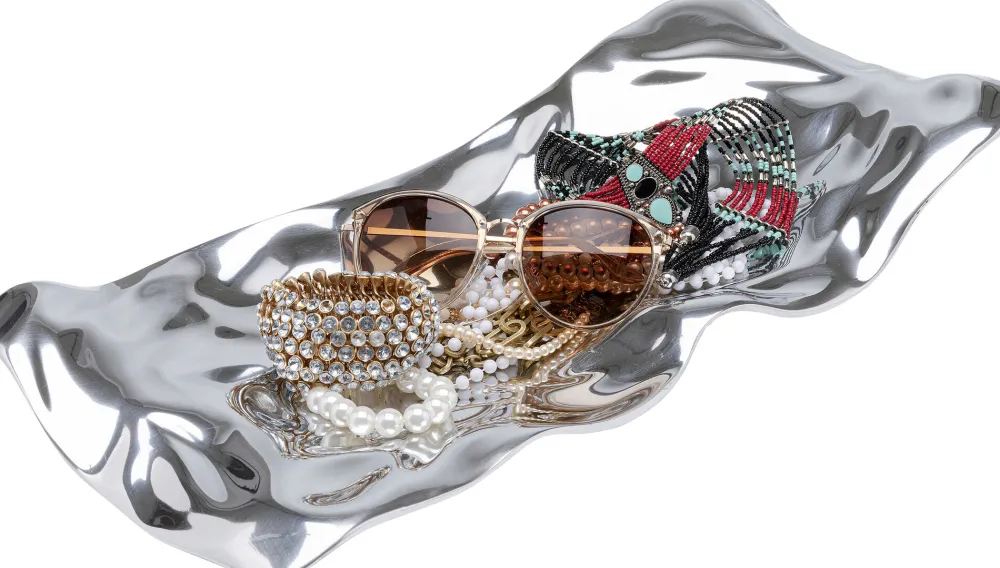 KARE Design Kulhot*Jade Silver Koristekulho 48x22cm