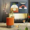 KARE Design Rahit Ja Jakkarat*Jody Rahi, Palli, Oranssi, Kiiltävä Musta Ø35cm