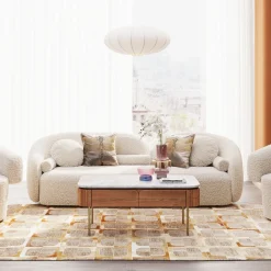 KARE Design Sohvat|Olohuone*Kelly Boucle Sohva, 3-istuttava, 225cm