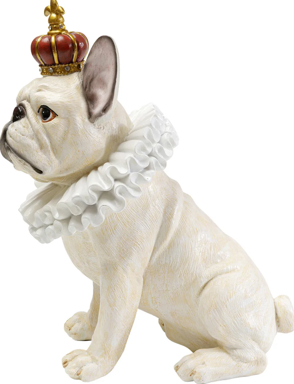 KARE Design Koriste-Esineet*King Dog Koira Koriste-esine, Valkoinen 33cm