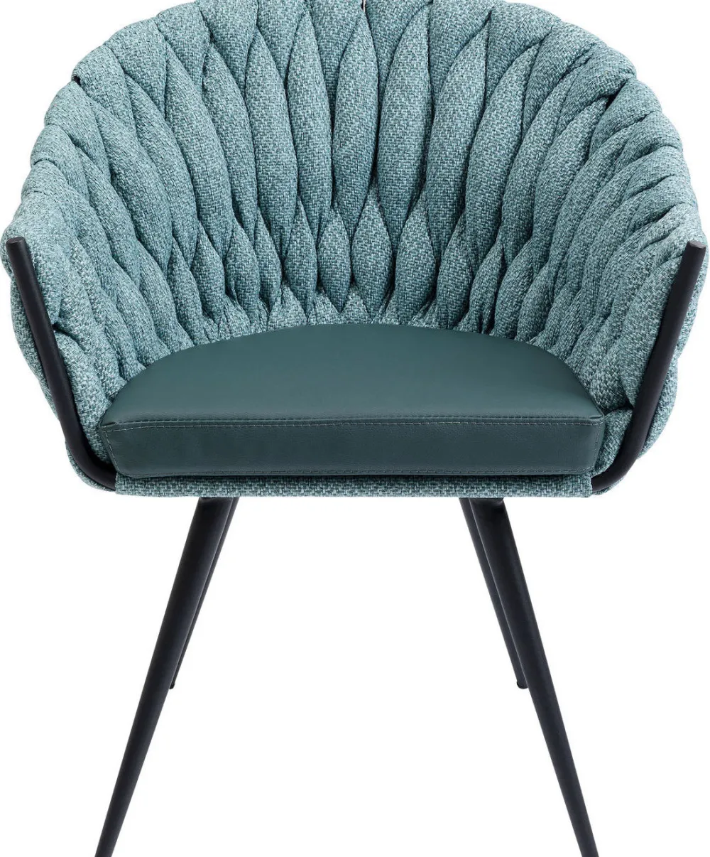 KARE Design Tuolit*Knot Tuoli Käsinojilla, Sinivihreä