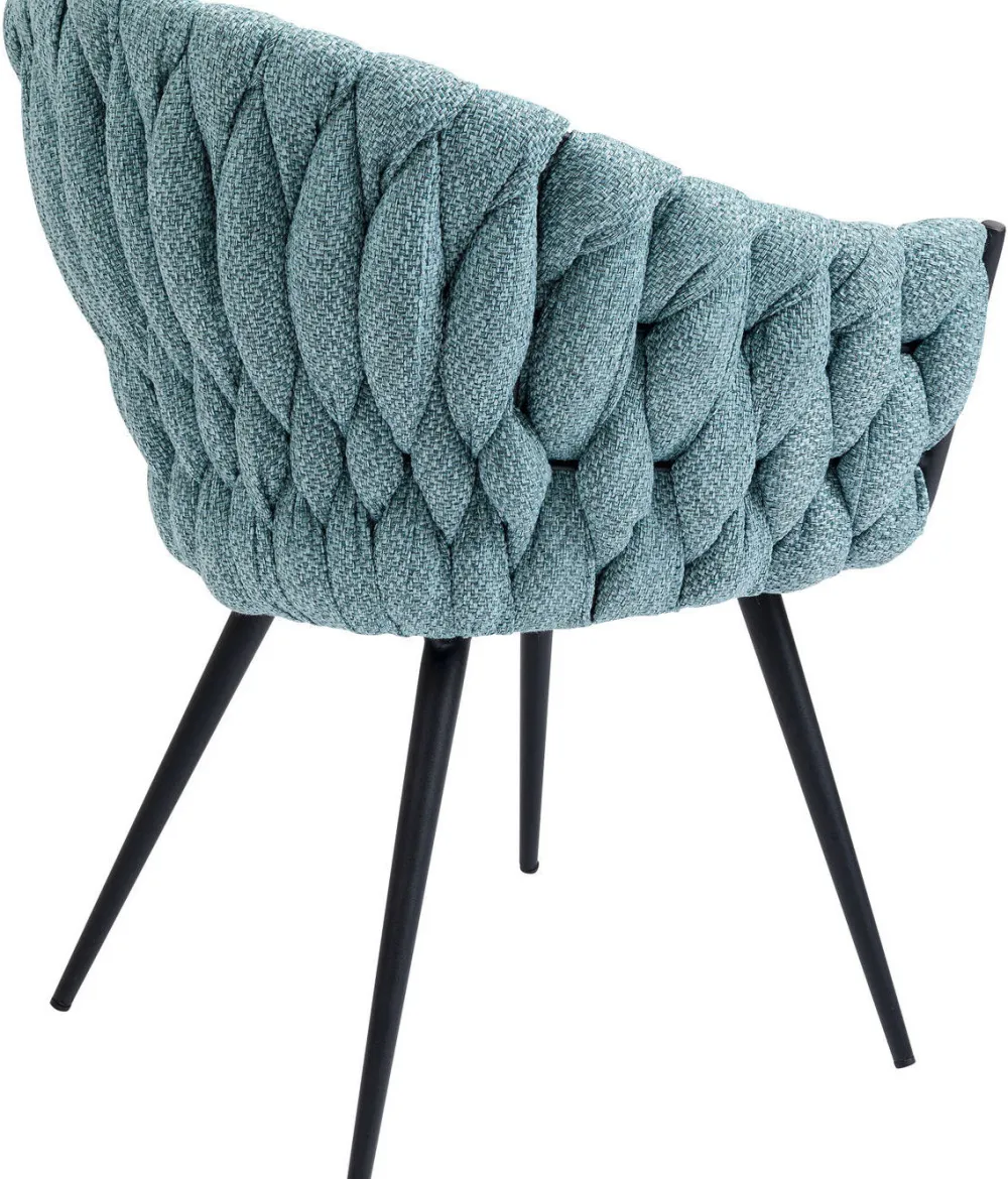 KARE Design Tuolit*Knot Tuoli Käsinojilla, Sinivihreä
