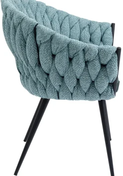 KARE Design Tuolit*Knot Tuoli Käsinojilla, Sinivihreä