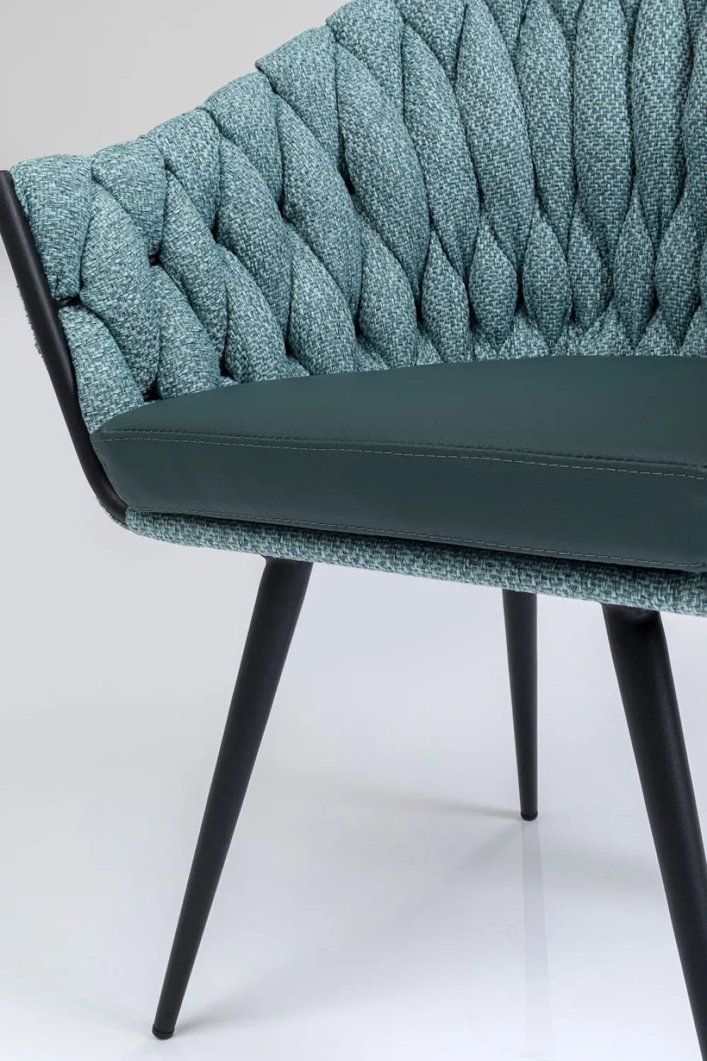 KARE Design Tuolit*Knot Tuoli Käsinojilla, Sinivihreä