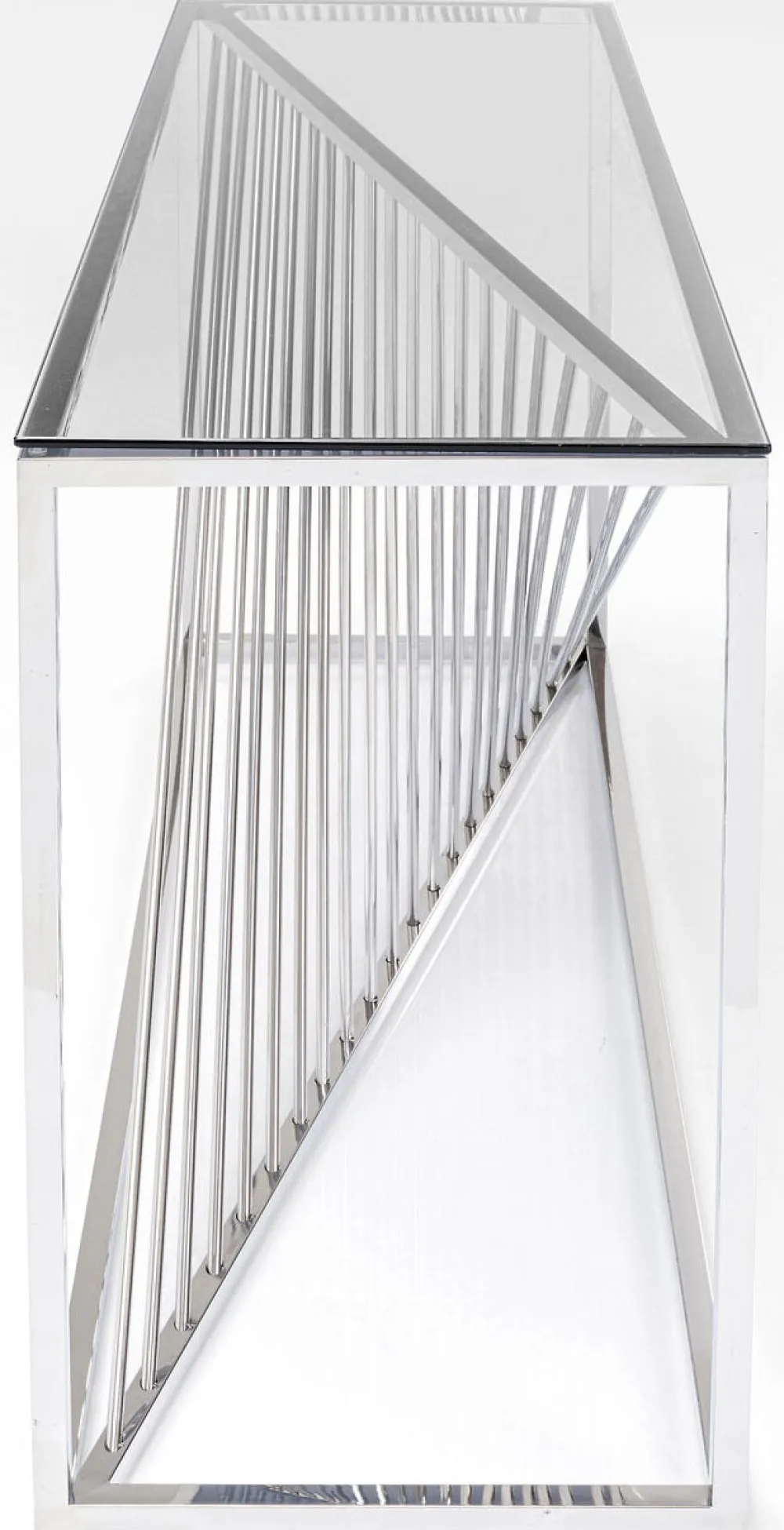 KARE Design Konsolipöydät Ja Sivupöydät*Laser Konsolipöytä - Hopea, Kirkas Lasi 120x40cm