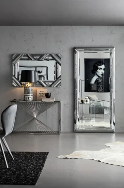 KARE Design Konsolipöydät Ja Sivupöydät*Laser Konsolipöytä - Hopea, Kirkas Lasi 120x40cm