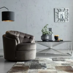 KARE Design Sohvapöydät*Laser Sohvapöytä - Hopea, Kirkas Lasi 120x60cm