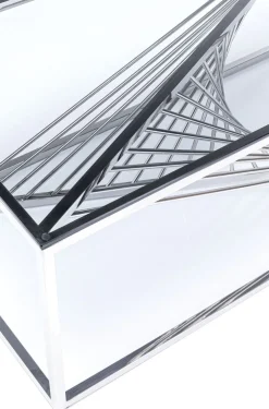 KARE Design Sohvapöydät*Laser Sohvapöytä - Hopea, Kirkas Lasi 120x60cm