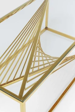 KARE Design Sohvapöydät*Laser Sohvapöytä Kulta, Kirkas Lasi 120x60cm