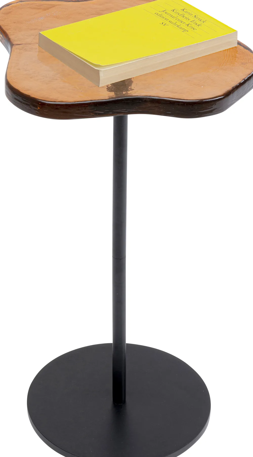 KARE Design Sohvapöydät*Lava Sivupöytä, Valettu Lasi, Oranssi Ø30cm