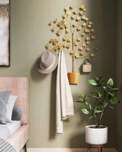 KARE Design Seinänaulakot*Leafline Seinänaulakko, Kulta 93cm