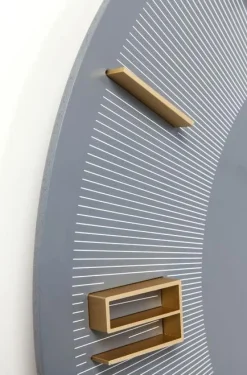 KARE Design Kellot*Leonardo Seinäkello Harmaa/kulta Ø49cm