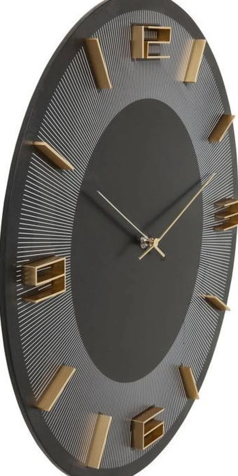 KARE Design Kellot*Leonardo Seinäkello Musta/kulta Ø49cm