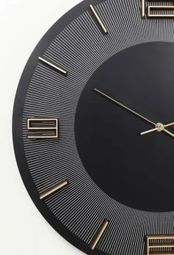 KARE Design Kellot*Leonardo Seinäkello Musta/kulta Ø49cm