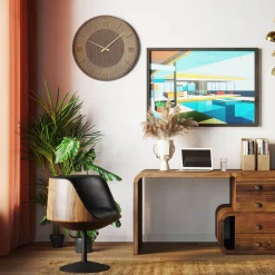 KARE Design Kellot*Levi Seinäkello Ruskea Ø60cm