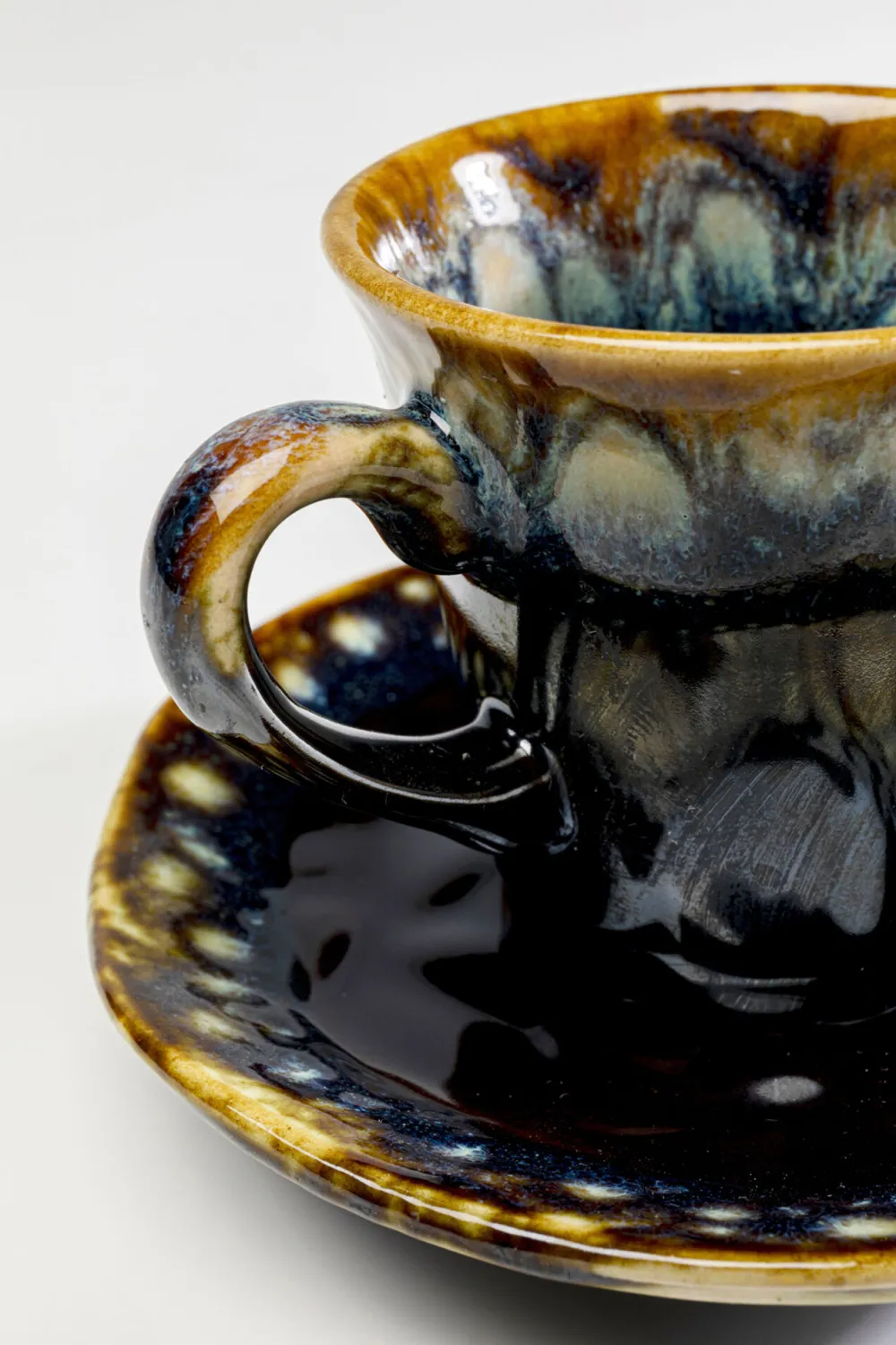 KARE Design Kupit*Lio Espresso Kuppi Lautasella Tummansininen 2-setti