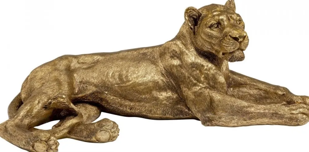 KARE Design Jalalliset Koriste-Esineet*Lion Gold Koriste-esine, Kulta 113cm