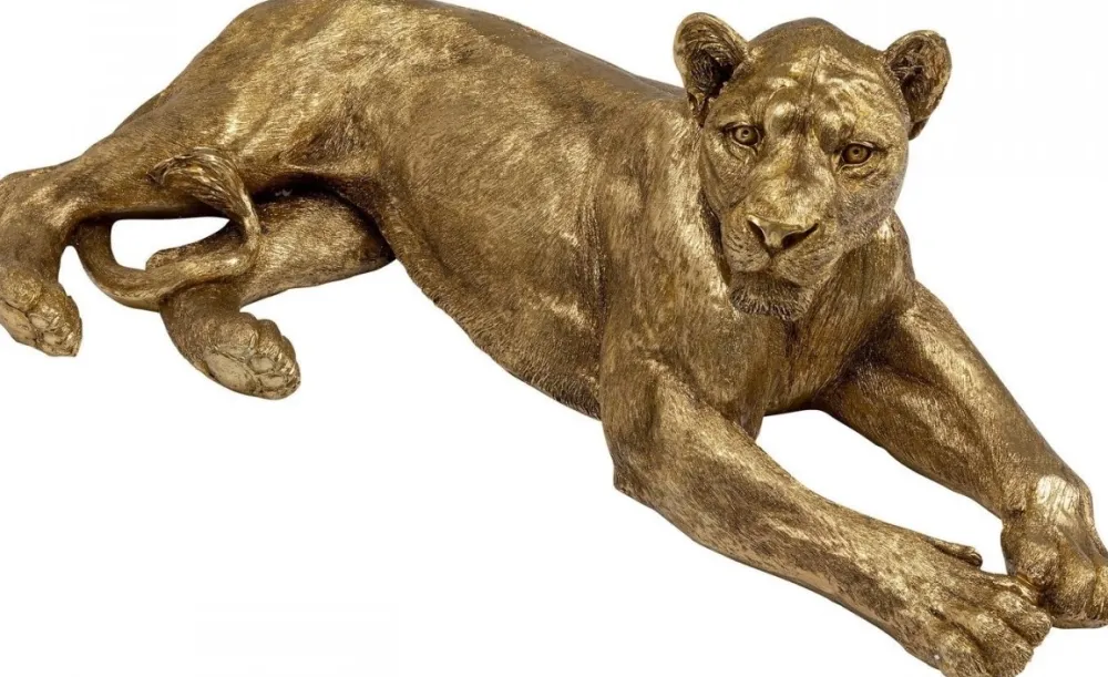 KARE Design Jalalliset Koriste-Esineet*Lion Gold Koriste-esine, Kulta 113cm