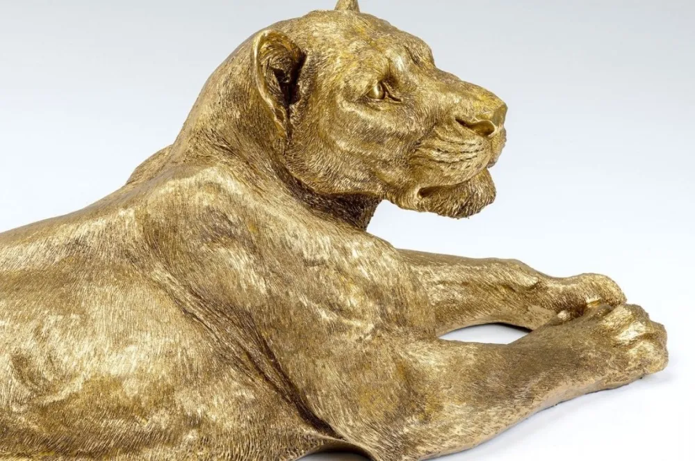 KARE Design Jalalliset Koriste-Esineet*Lion Gold Koriste-esine, Kulta 113cm