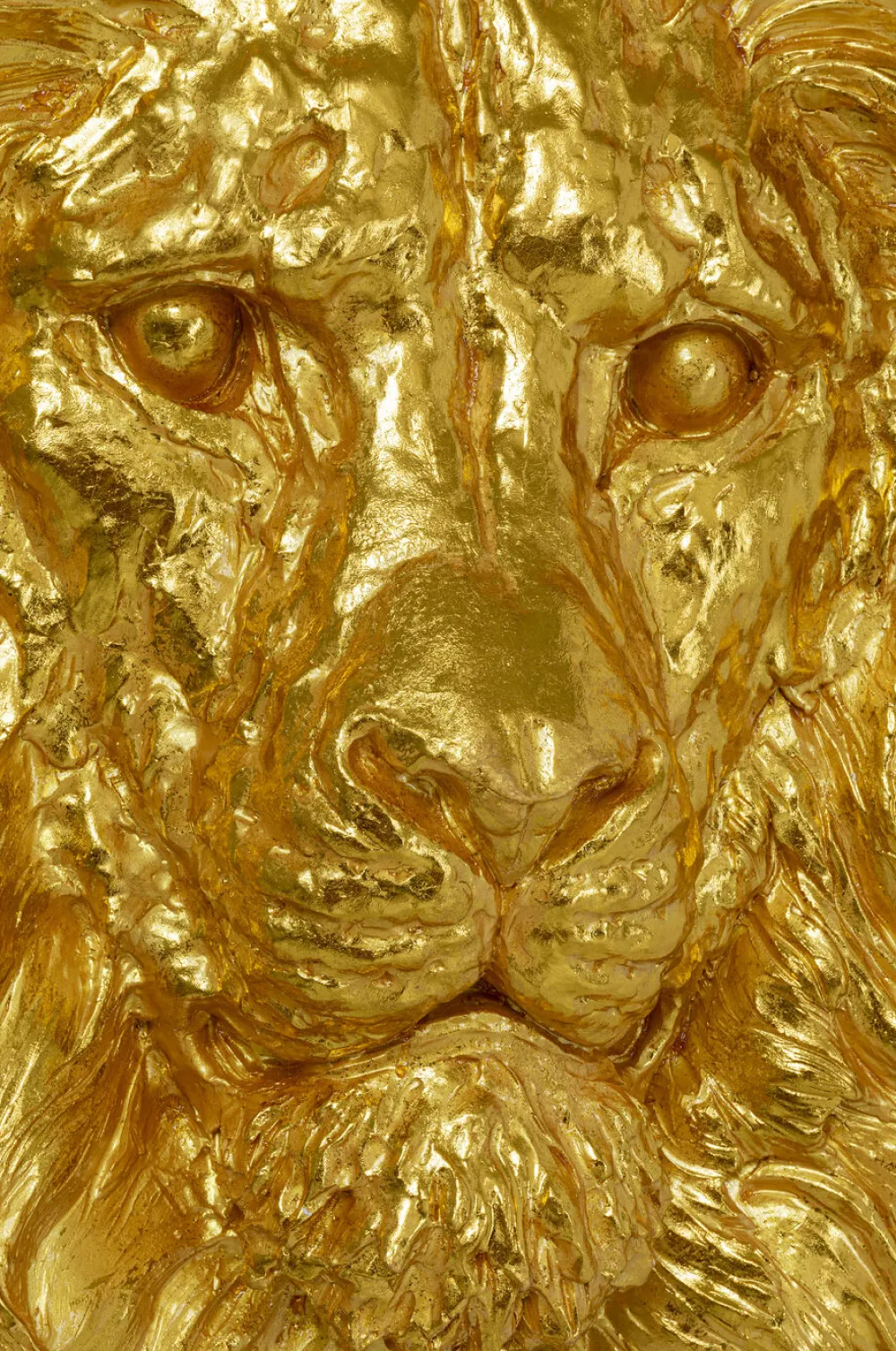 KARE Design Seinäkoristeet*Lion Head Leijona Seinäkoriste, Kulta Gold 90x100cm