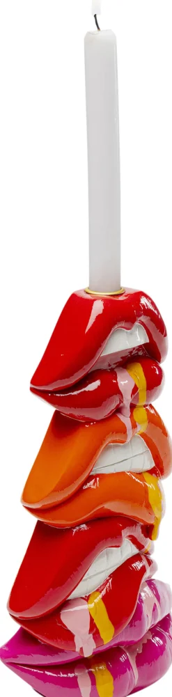 KARE Design Lyhdyt|Kynttilänjalat*Lips Huulet Kynttilänjalka 30cm