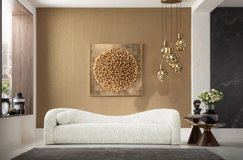 KARE Design Sohvat*Livia Melange Cream 3-istuttava Sohva 261cm