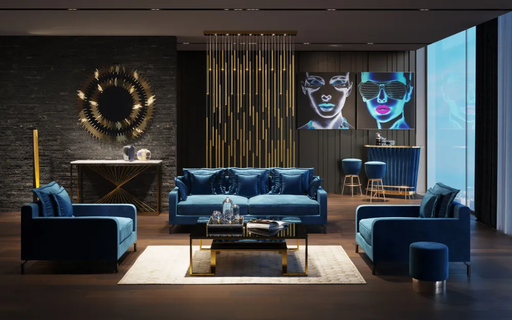 KARE Design Riippuvalaisimet*Living Vegas Deluxe Riippuvalaisin, Messinki LED