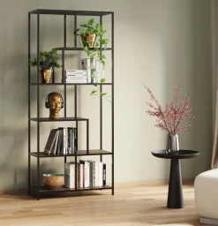 KARE Design Hyllyt*Loftie Hylly, Musta 77x185cm