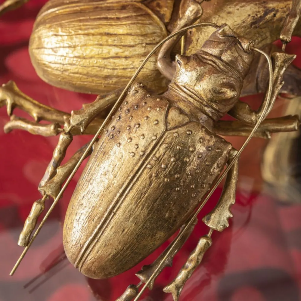 KARE Design Seinäkoristeet*Longicorn Beetle Kovakuoriainen Seinäkoriste, Kulta