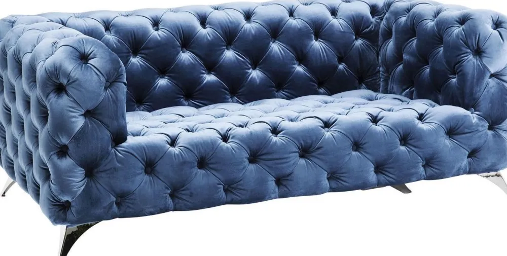 KARE Design Sohvat|Olohuone*Look Sohva 2-istuttava,samettia, Sininen