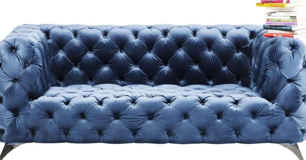 KARE Design Sohvat|Olohuone*Look Sohva 2-istuttava,samettia, Sininen