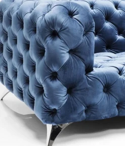 KARE Design Sohvat|Olohuone*Look Sohva 2-istuttava,samettia, Sininen