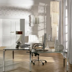 KARE Design Työpöydät*Lorenco Corner Työpöytä, Toimistopöytä, Kromi 210x180cm