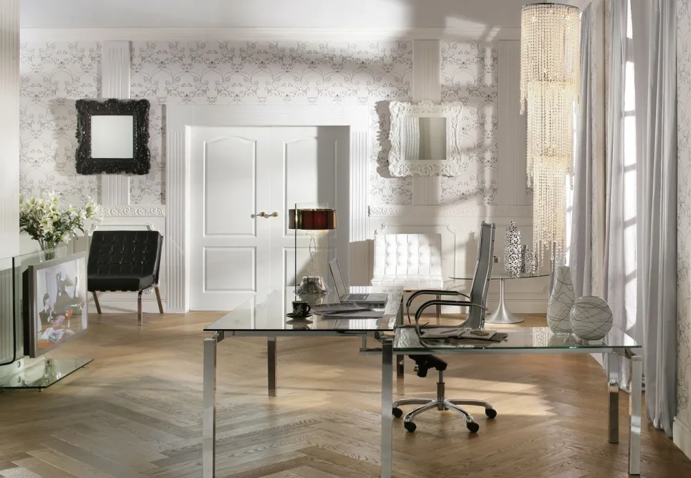 KARE Design Työpöydät*Lorenco Corner Työpöytä, Toimistopöytä, Kromi 210x180cm