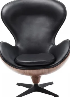 KARE Design Nojatuolit*Lounge Kääntyvä Nojatuoli, Musta/pähkinä