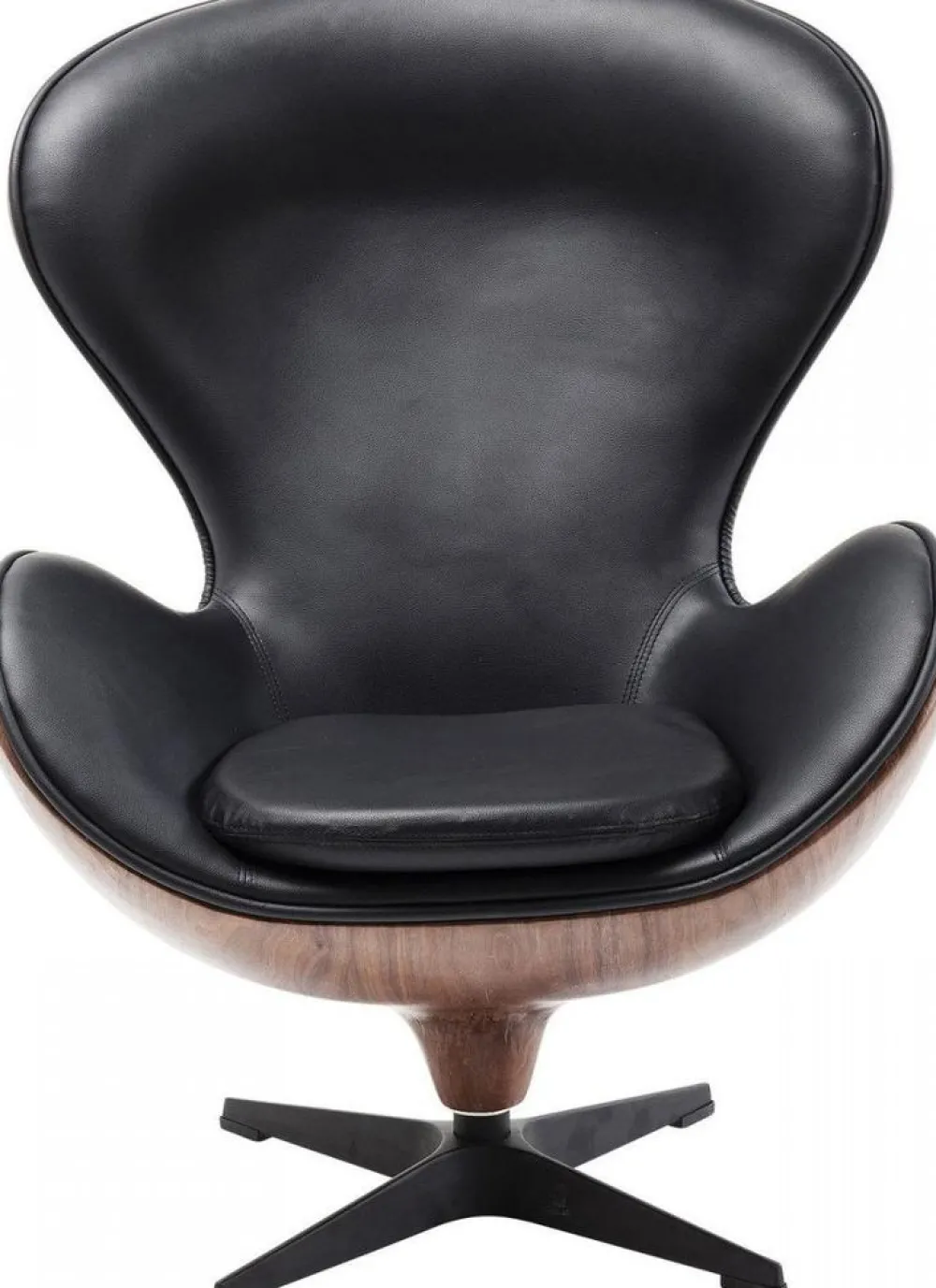 KARE Design Nojatuolit*Lounge Kääntyvä Nojatuoli, Musta/pähkinä