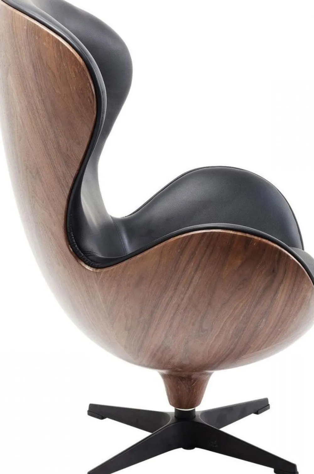 KARE Design Nojatuolit*Lounge Kääntyvä Nojatuoli, Musta/pähkinä