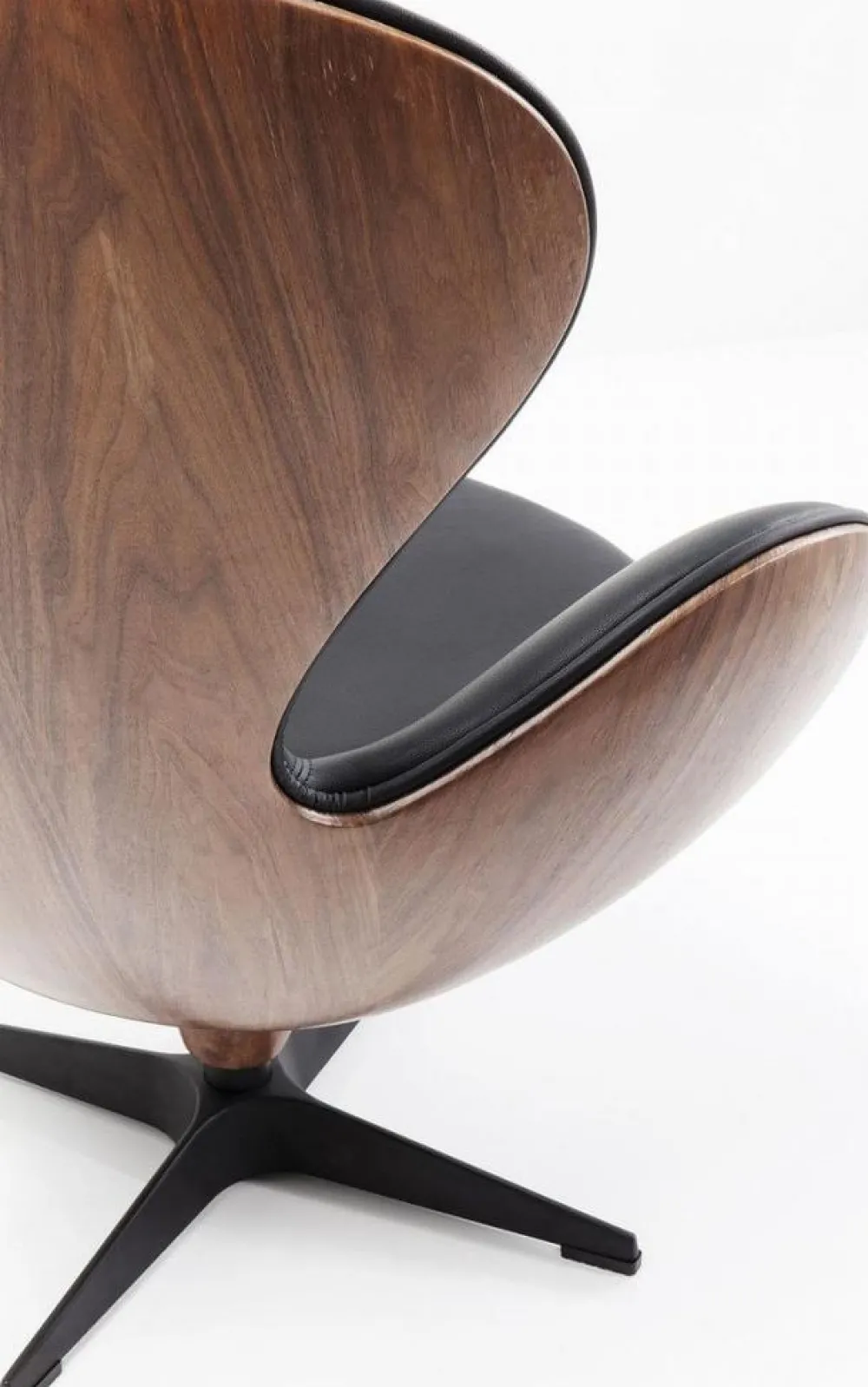 KARE Design Nojatuolit*Lounge Kääntyvä Nojatuoli, Musta/pähkinä