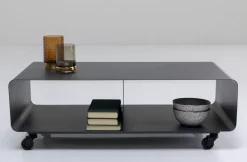 KARE Design Tv -Tasot*Lounge M Mobil Tv-taso, Harmaa 90x30cm