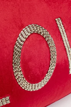 KARE Design Sisustustyynyt|Olohuone*Love Helmikirjailtu Tyyny Punainen 35x60 Cm