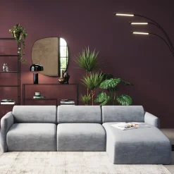 KARE Design Olohuone|Kulmasohvat*Lucca Kulmasohva - Harmaa, Oikea 255cm