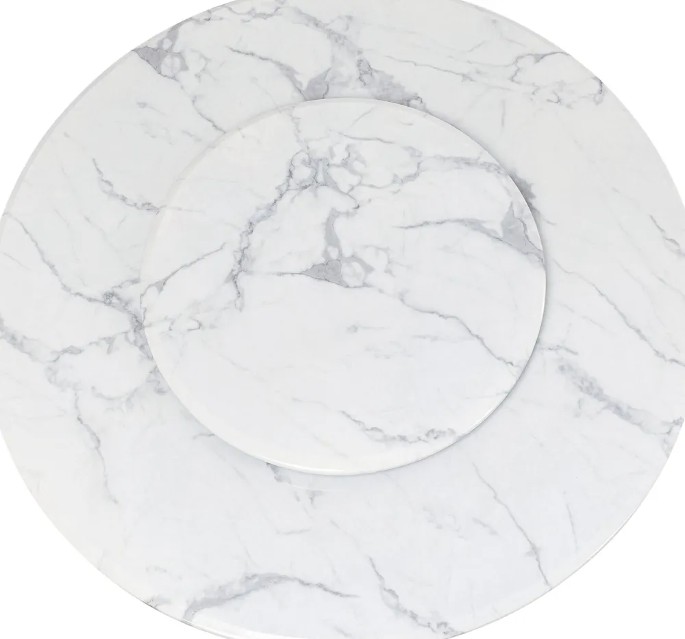 KARE Design Pöydät*Lucia Pyöreä Ruokapöytä - Marmori Pöytälevy Ø135cm