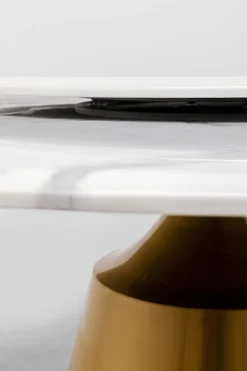 KARE Design Pöydät*Lucia Pyöreä Ruokapöytä - Marmori Pöytälevy Ø135cm