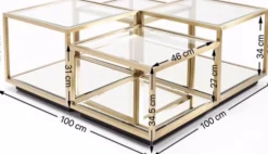 KARE Design Sohvapöydät|Olohuone*Luigi Sohvapöytä, Kulta (4/Setti)