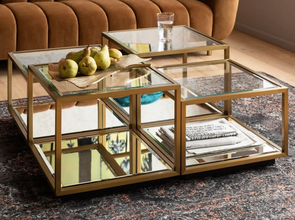 KARE Design Sohvapöydät|Olohuone*Luigi Sohvapöytä, Kulta (4/Setti)