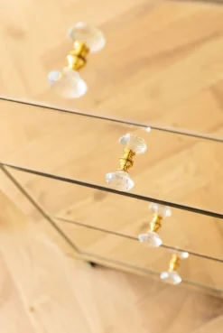 KARE Design Senkit|Olohuone*Luxury Pearl Korkea Lipasto, 5 Laatikkoa, Peililasia