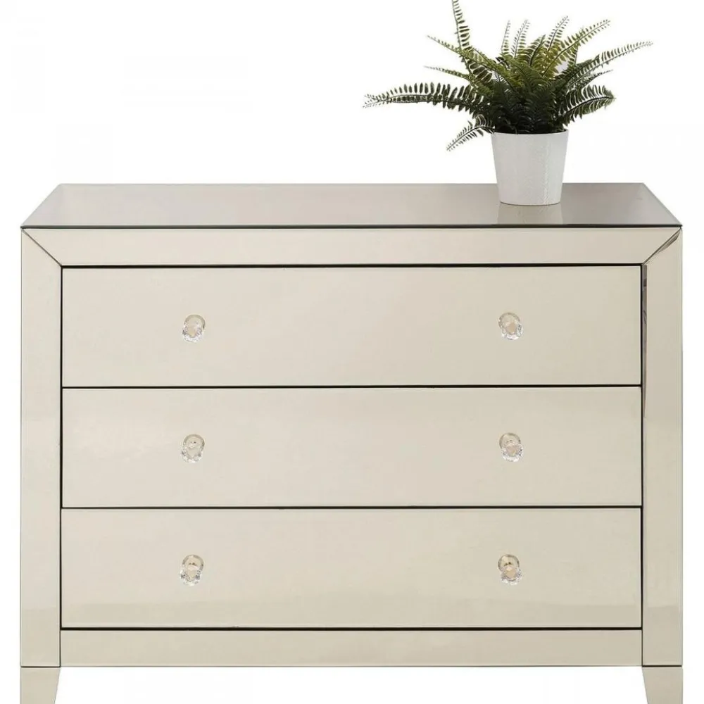 KARE Design Senkit|Olohuone*Luxury Pearl Lipasto, 3 Laatikkoa, Peililasia