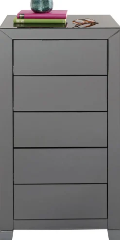 KARE Design Senkit|Lipastot*Luxury Push Korkea Lipasto 5 Laatikkoa, Harmaa