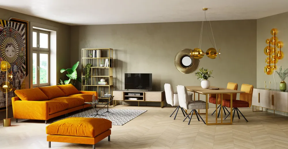 KARE Design Riippuvalaisimet*Mariposa Riippuvalaisin Messinki Ø81cm