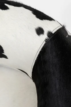 KARE Design Nojatuolit*Maye Pyörivä Nojatuoli, Lehmännahka, Musta-valkoinen